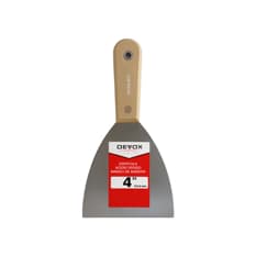 Espátula de acero rígida mango de madera Devox Caribe