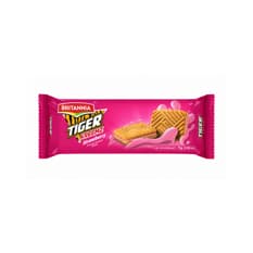 Galletas sándwich con crema sabor fresa Britannia Tiger (75 g / 2.64 oz)