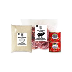 Combo criollo #13: Carne de carnero troceada Cosecha Real + Pasta de tomate Burcu + Arroz de grano largo Cosecha Real