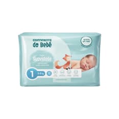 Pañales para bebés Tamaño 1, 2-5 kg, Continente do bebé (28 U)