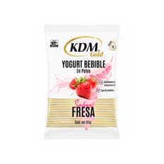 Yogurt bebible en polvo sabor fresa KDM Gold (215 g / 7.58 oz)