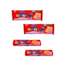 Combo de Sorbeto de fresa pica pau Todeschini (115 g / 4.06 oz) + Galletas de vainilla con relleno sabor a fresa pica pau Todeschini (115 g / 4 oz)