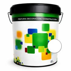 Pintura acrílica interior y exterior de color blanco Euro Campi (4 L)