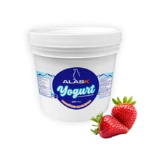 Yogurt probiótico de coágulo sabor fresa Alask (1 L)