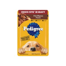 Alimento para perros cortes selectos en salsa sabor filet mignon Pedigree (100 g / 3.5 oz)