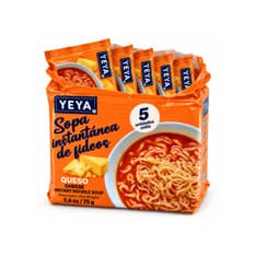 Sopa instantánea de fideos con sabor a queso YEYA (5 x 75 g / 2.6 oz)