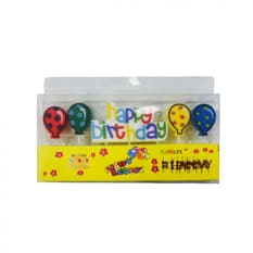 Juego de 5 velas de cumpleaños