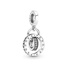 Charm colgante de plata S925 estilo Pandora logos circulares
