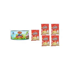 Combo Trozos de atún en aceite Sabrosísimo (1 kg /2.2 lb) + Puré de puras patatas  Sabrosísimo (5 x 40 g / 1.41 oz)