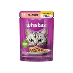 Alimento húmedo para gato adulto con sabor filete de salmón Whiskas (85 g / 2.99 oz)