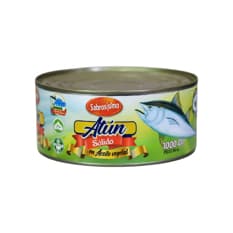 Trozos de atún en aceite vegetal Sabrosísimo (1 kg / 2.2 lb)