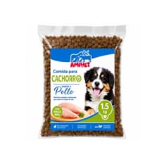 Pienso para perros cachorros sabor a pollo Amivet (1.5 kg / 3.30 lb)