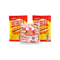 Salchichas de pollo + Bacon