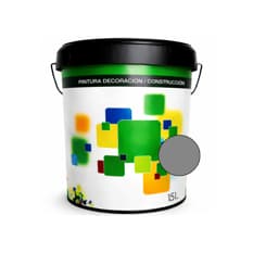 Pintura acrílica interior y exterior color gris oscuro Euro Campi (15 L)