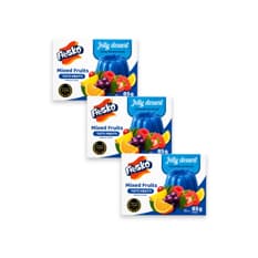 Gelatina de cóctel de frutas Fresko (3 x 85 g / 3 oz)