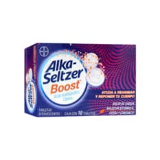 Ácido acetilsalicílico 500 mg + Cafeína 65 mg Bayer Alka-Seltzer Boost (10 tabletas)