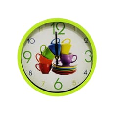 Reloj de pared decorativo de 25 cm con temática de café Yanda