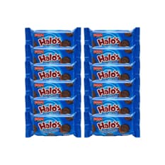 Galletas de chocolate rellenas con crema sabor vainilla Victoria Garden Halo’s (12 X 30 g )