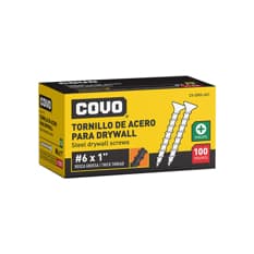 Tornillo de acero para drywall #6 x 1" Covo (100 U)