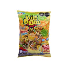Paquete chupa chupa doble chicle XXL sabor malteada de piña Big bom (1.2 kg / 2.64 lb)