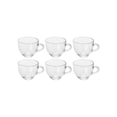 Juego de tazas cristal con asa Alessandro (6 U)