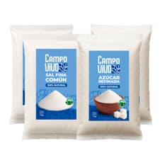 Combo dulce y salado Campo Vivo #3: Sal fina común + Azúcar blanca refinada