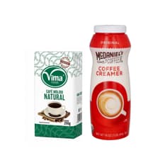 Café molido natural Vima Foods (250 g / 8.81 oz) + Crema para café McDaniel's Coffee (454 g / 1 lb)