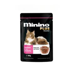 Comida para gatos adultos sabor salmón a la plancha Minino Plus (85 g / 2.99 oz)