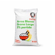 Arroz de grano largo 5% de grano partido Tatine (5 kg / 11.02 lb)