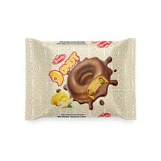 Dona rellena de crema de plátano y cubierta de chocolate Rozella Donut (30 g / 1.05 oz)