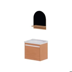 Mueble de baño jequitiba y blanco en madera Cozimax Jaspe