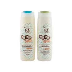 Juego de champú y acondicionador brasileño de coco sin sal NT (2 x 500 ml)