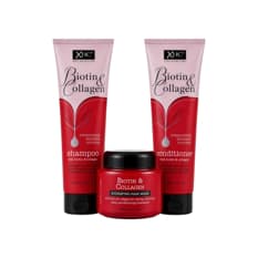 Set de champú, acondicionador y mascarilla capilar de biotina y colageno XHC (2 x 300ml + 220ml)