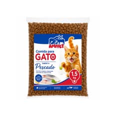 Pienso para gatos adultos con sabor a pescado Amivet (1.5 kg / 3.3 lb)