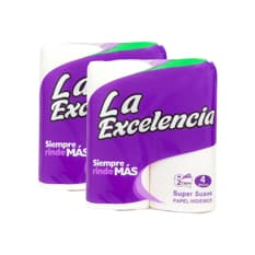 Papel sanitario La Excelencia (2 x 4 U)