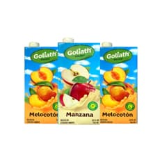 Jugos mixtos sabor a manzana + melocotón Goliath