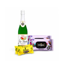 Combo de aseo personal #4:  Toallitas húmedas Doxa Warmnes + Sidra La Gaita + Jabón de belleza con fragancia a limón Prolight