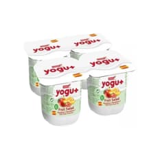 Yogur sabor macedonia Feiraco Yogu+ (4 x 125 g / 4.41 oz)