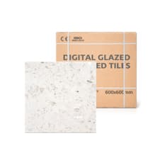 Caja de losas mosaico plateado pulido de porcelana esmaltada 600 mm x 600 mm Malu 363-LT (4 U)