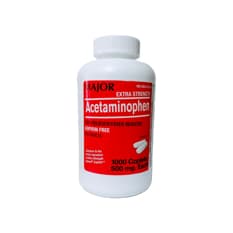 Acetaminofén sin aspirina 500 mg Major (1000 cápsulas)