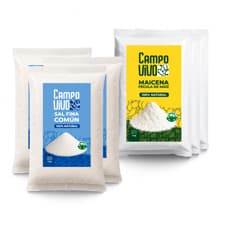 Combo de grano y sazón Campo Vivo #6: Sal fina común + Maicena