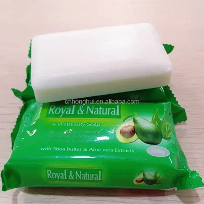 10 Jabones de baño Royal & Natural 100 g -Whit Shea Butter & Aloe Vera - Imagen 1