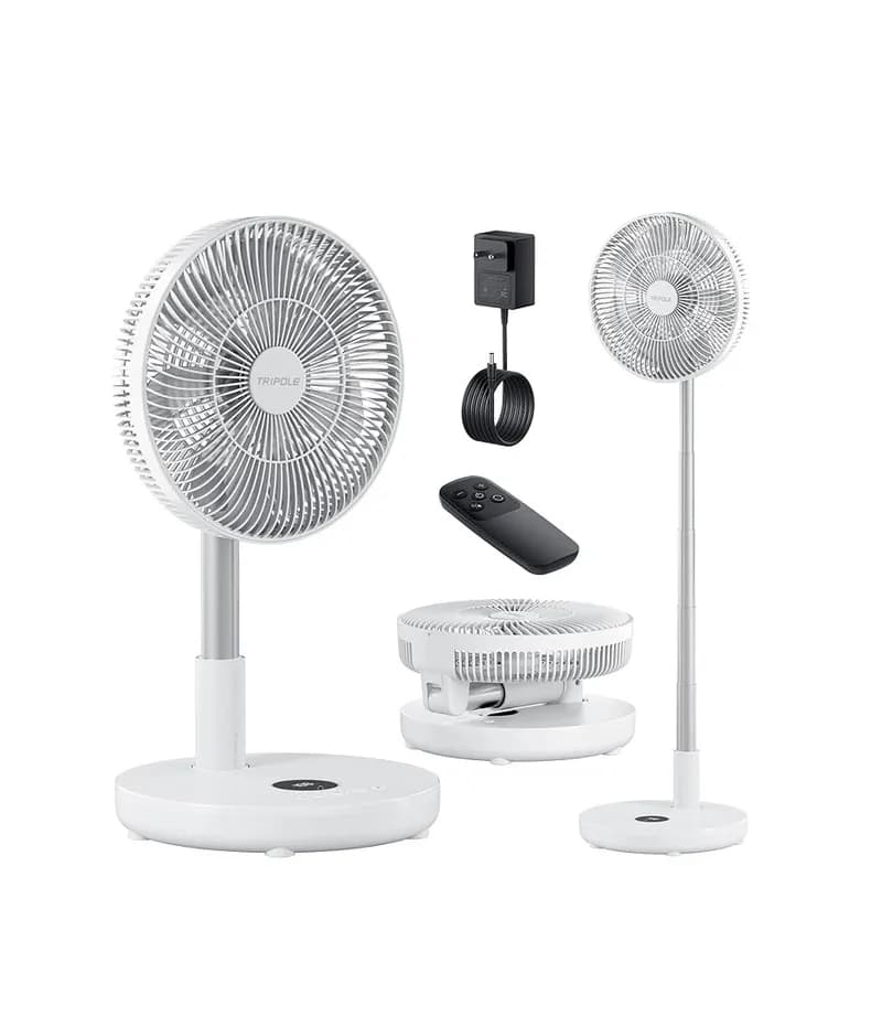 Ventilador 12" oscilante portátil silencioso con control remoto - Imagen 1