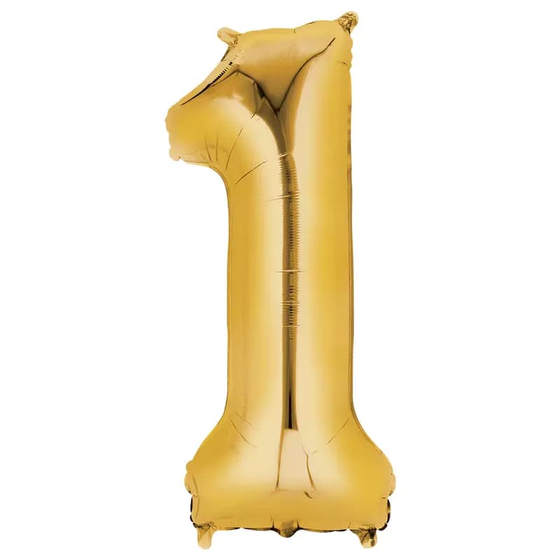 Globo dorado número 1 - 14'' - Imagen 1