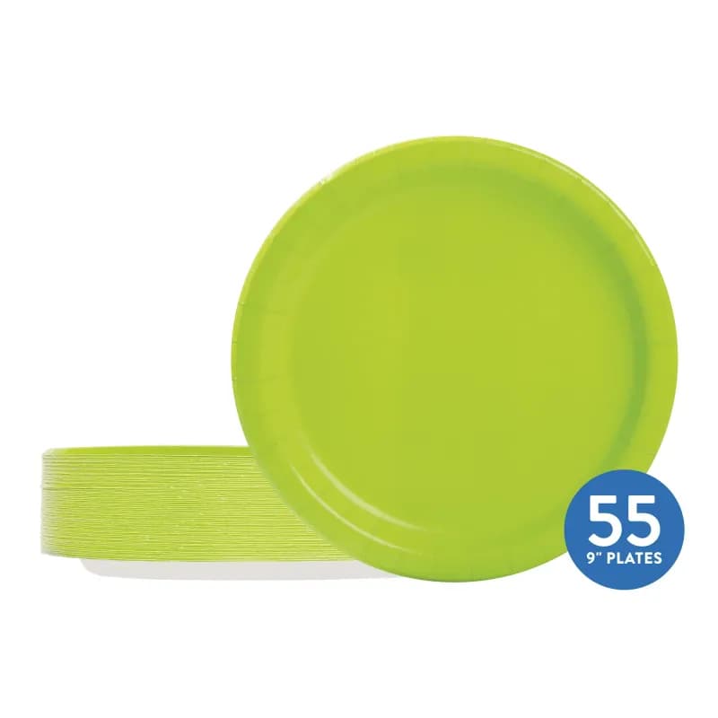 Platos desechables Verde - Imagen 1