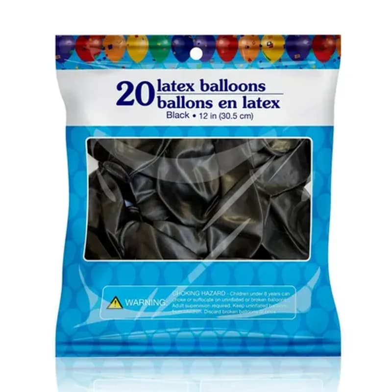 Paquete de globos Negros - Imagen 1