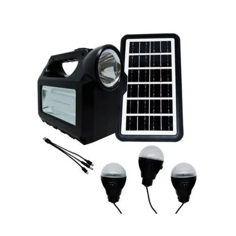 Lámpara recargable Solar con panel y bombillas - Imagen 1