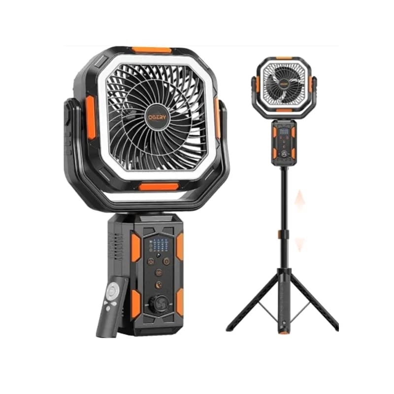 VENTILADOR RECARGABLE 30MIL mAh con parador - Imagen 1