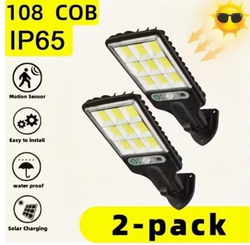 LAMPARAS LED SOLAR DE EXTERIOR (2 PZAS) - Imagen 1