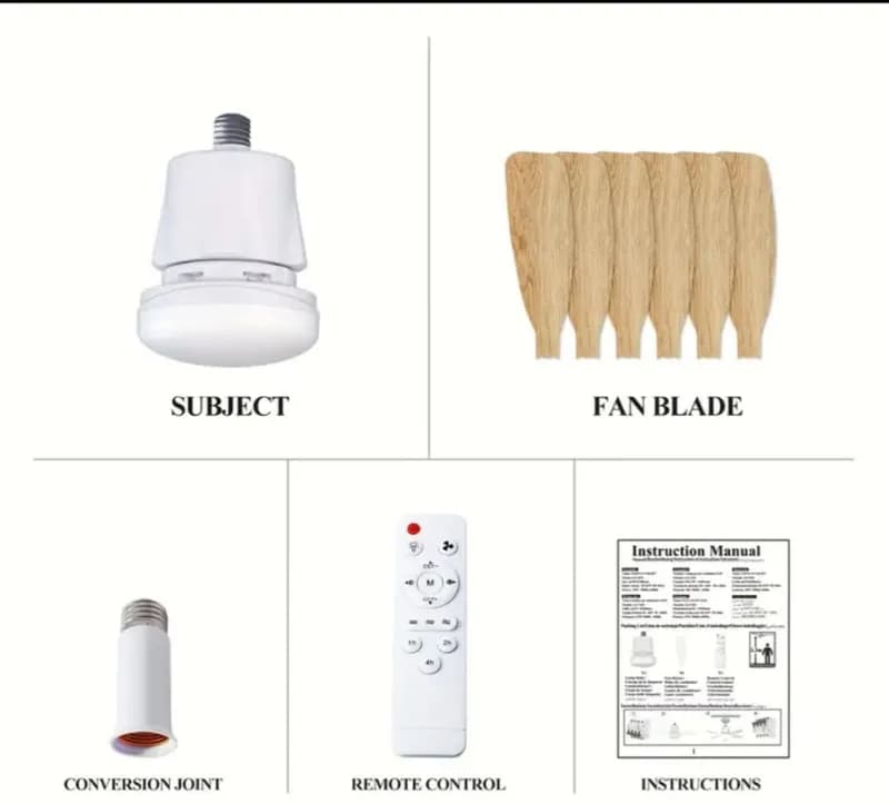 LAMPARA DE TECHO-ASPAS DE MADERA - Imagen 1